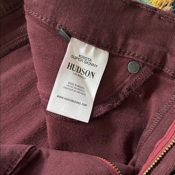 Hudson Jeans Krista Women's Dark Burgundy Skinny Jeans nwt - Picture 5 of 6